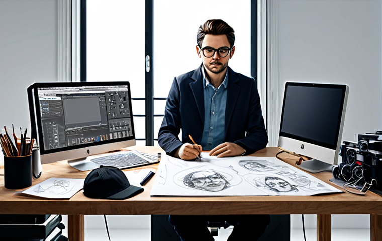 Character Design Process**

"A character designer at their desk, surrounded by sketches and digital tools, working on a new character design. Fully clothed, appropriate attire, safe for work, perfect anatomy, natural proportions, professional workspace, high quality."

**