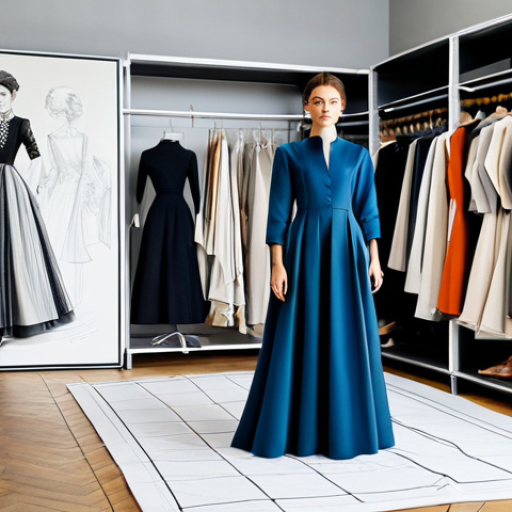 Fashion Designer**

"A professional fashion designer in her atelier, surrounded by fabrics and sketches, wearing a stylish but modest dress, fully clothed, appropriate attire, safe for work, perfect anatomy, correct proportions, natural pose, professional photography, high quality, bright studio lighting, Italian fashion flair."

**