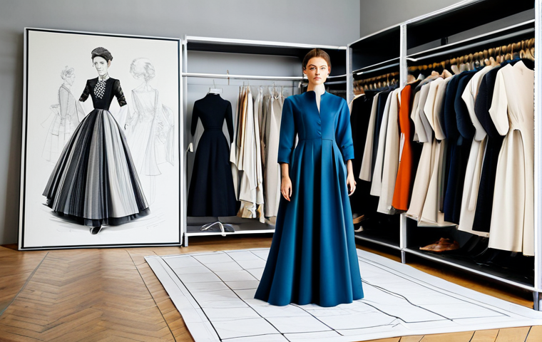 Fashion Designer**

"A professional fashion designer in her atelier, surrounded by fabrics and sketches, wearing a stylish but modest dress, fully clothed, appropriate attire, safe for work, perfect anatomy, correct proportions, natural pose, professional photography, high quality, bright studio lighting, Italian fashion flair."

**