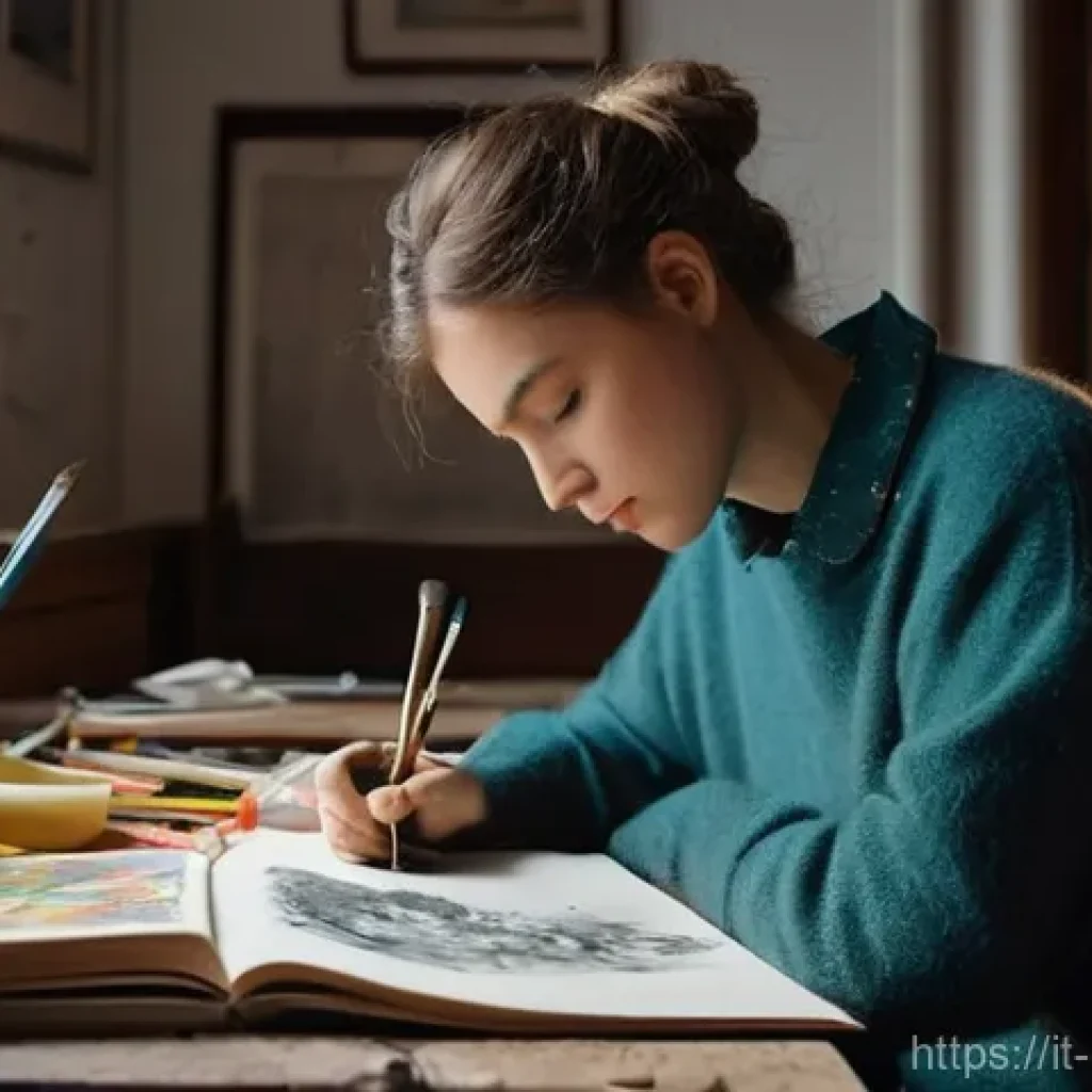 캐릭터 디자인의 상업적 활용과 도전 사례 - **Prompt for an emotionally resonant character:**
    "A captivating young artist, gender-neutral, w...