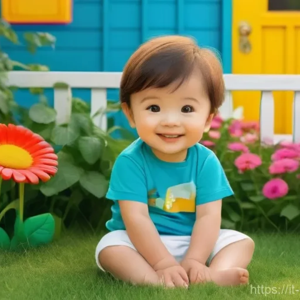 캐릭터 디자인 프로젝트 제안서 작성법 - **Prompt:** A joyful, plump child, about 5 years old, with soft, rounded features and wide, innocent...