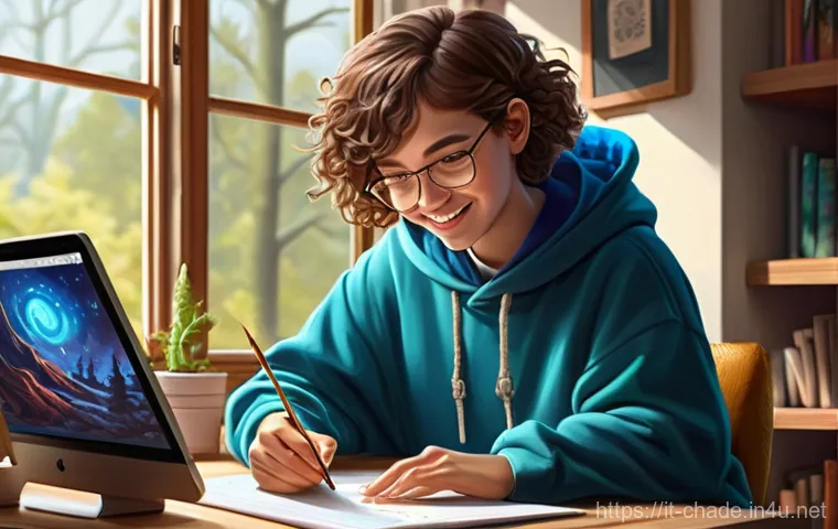 캐릭터 디자인의 예산 절감 사례 - **Prompt:** A vibrant, highly detailed digital illustration of a young, enthusiastic female digital ...