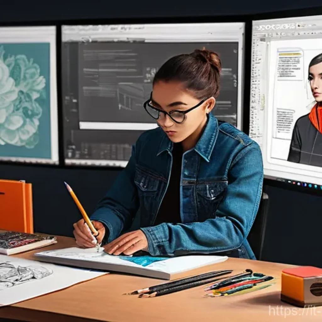 캐릭터 디자인 커리어 상담 사례 - **Prompt 1: The Character Designer's Studio - Crafting a Portfolio**
    "A talented, young characte...