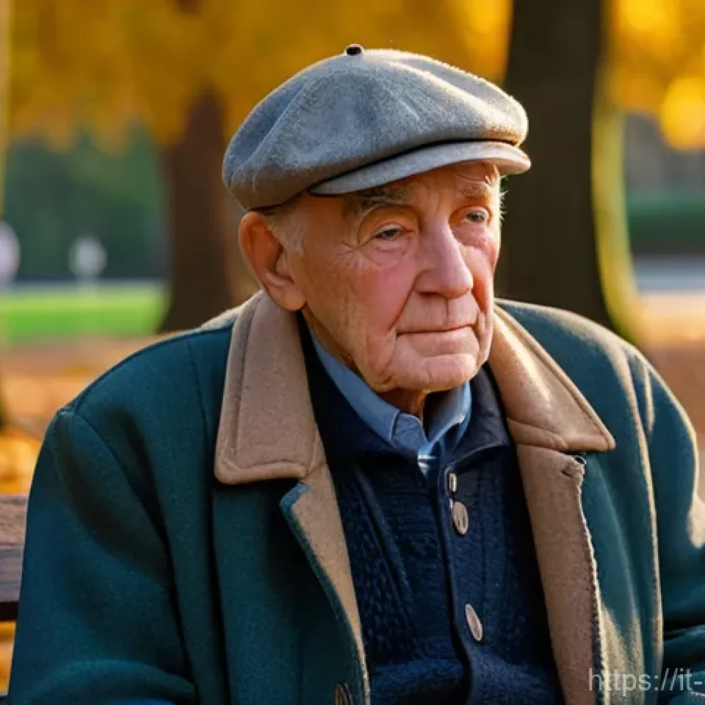 캐릭터 디자인에 대한 학습 동기 부여 - A wise, elderly man with kind eyes and a slightly worn, yet dignified, beret sits contemplatively on...