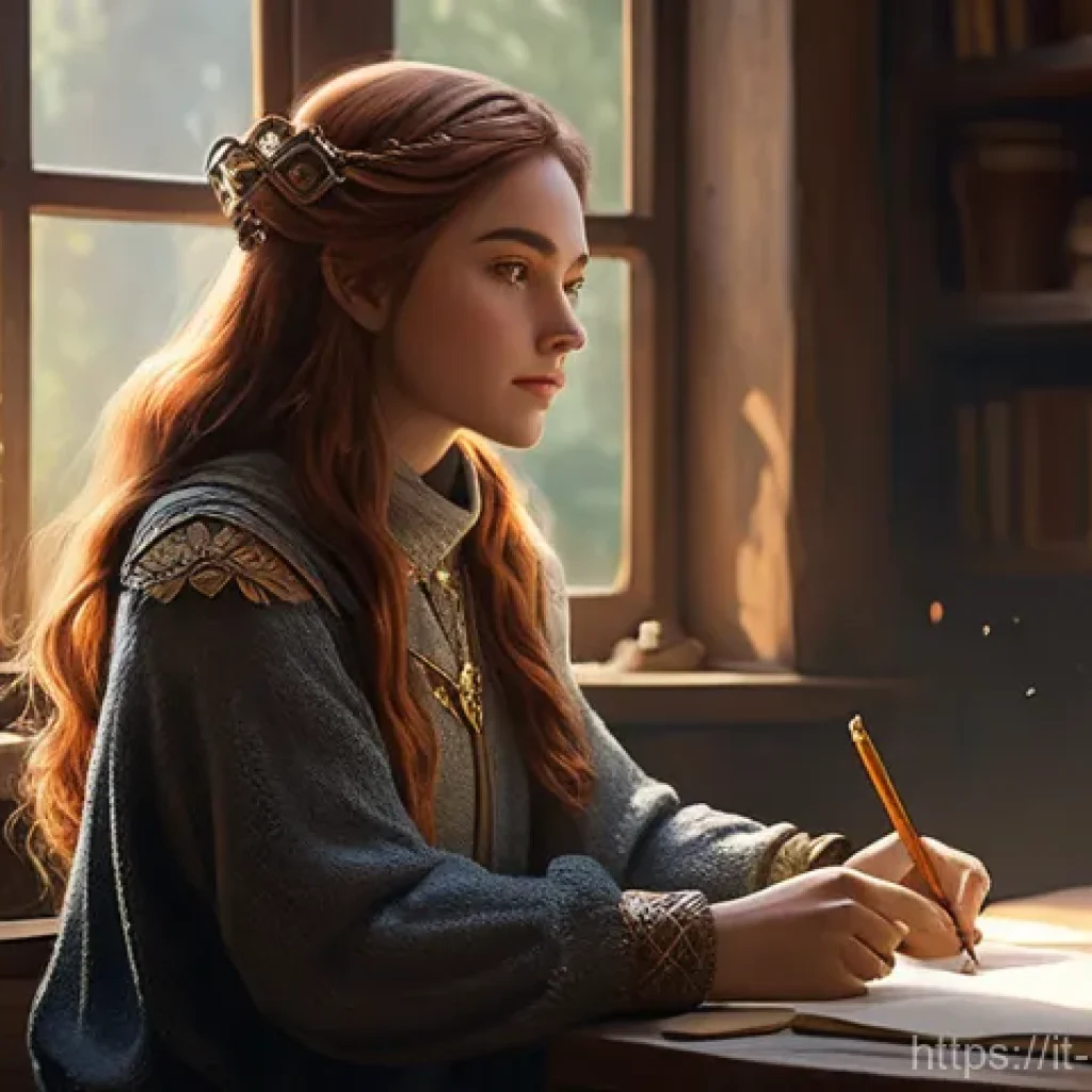 캐릭터 디자인 이직 준비 체크리스트 - **Prompt 1: The Melancholic Fantasy Character Designer's Introspection**

    A full-shot digital pa...