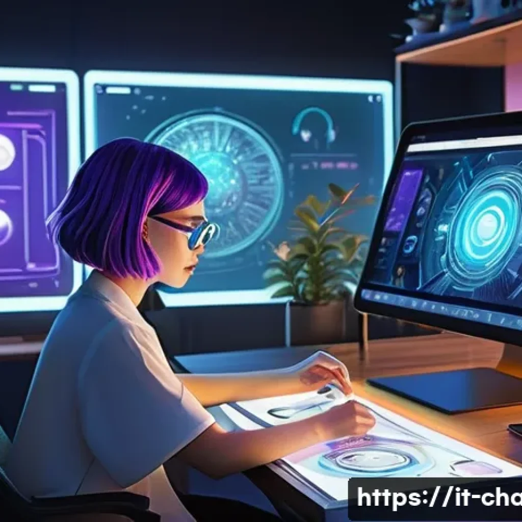 캐릭터 디자인의 글로벌 학술적 연구 동향 - **Prompt for Character Design Process with AI:**
    "A talented female character designer in her la...