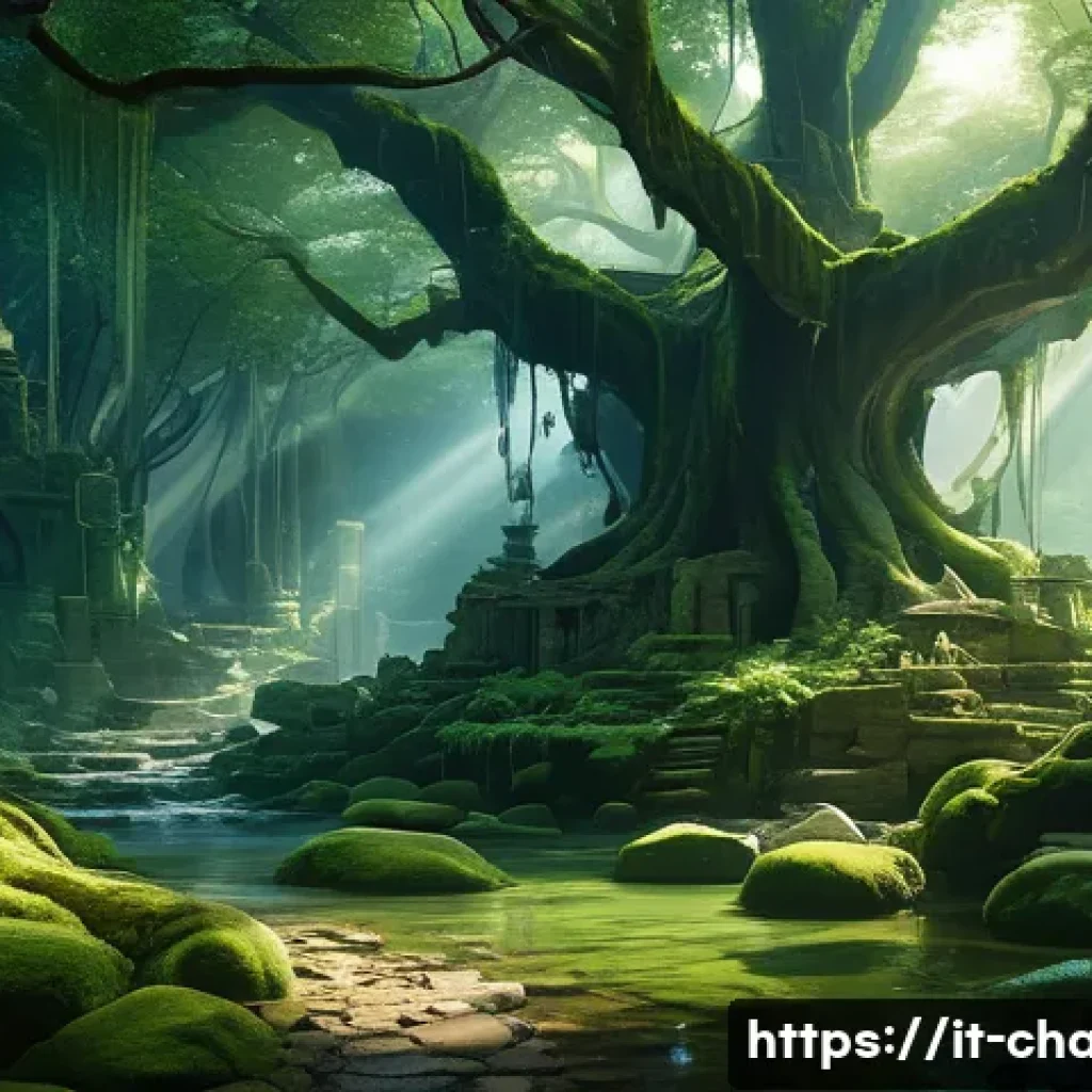 캐릭터 디자인과 게임 컨셉 아트의 차이 - **Prompt: The Verdant Heart of Aethelgard**
    "A wide-angle, breathtaking digital painting of a fa...