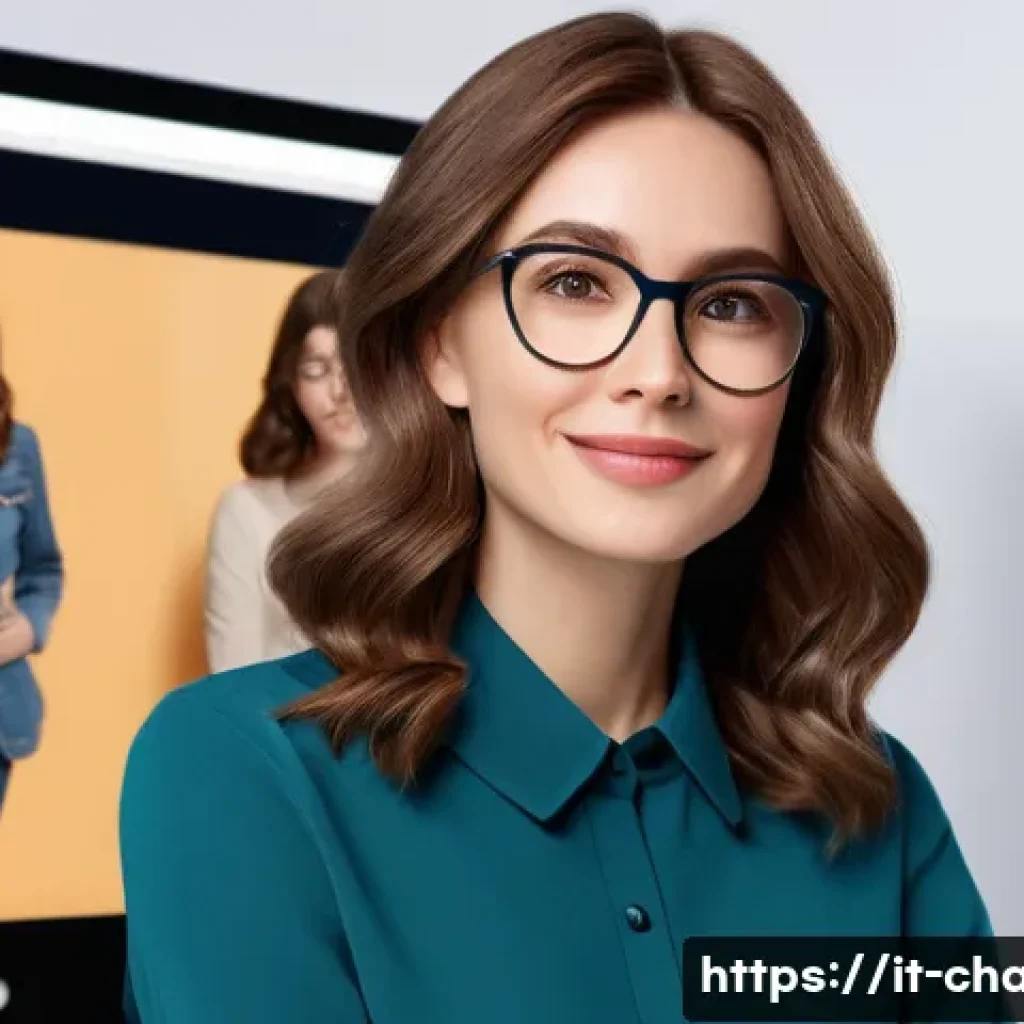 캐릭터 디자인 프리랜서 포지션 구하는 법 - A professional character designer, a woman in her early 30s with shoulder-length wavy brown hair and...