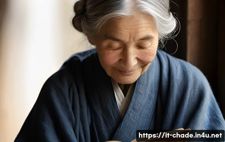캐릭터 디자인 심화 학습 자료 - A wise, elderly woman with a gentle, knowing smile and eyes full of deep compassion, reflecting a li...