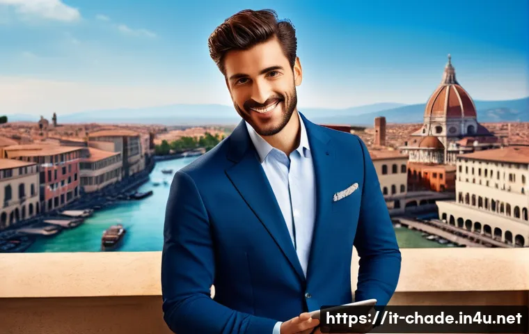 캐릭터 디자인 및 마케팅 협업 사례 - A charismatic, modern marketing character designed for the Italian market, depicted as a confident y...