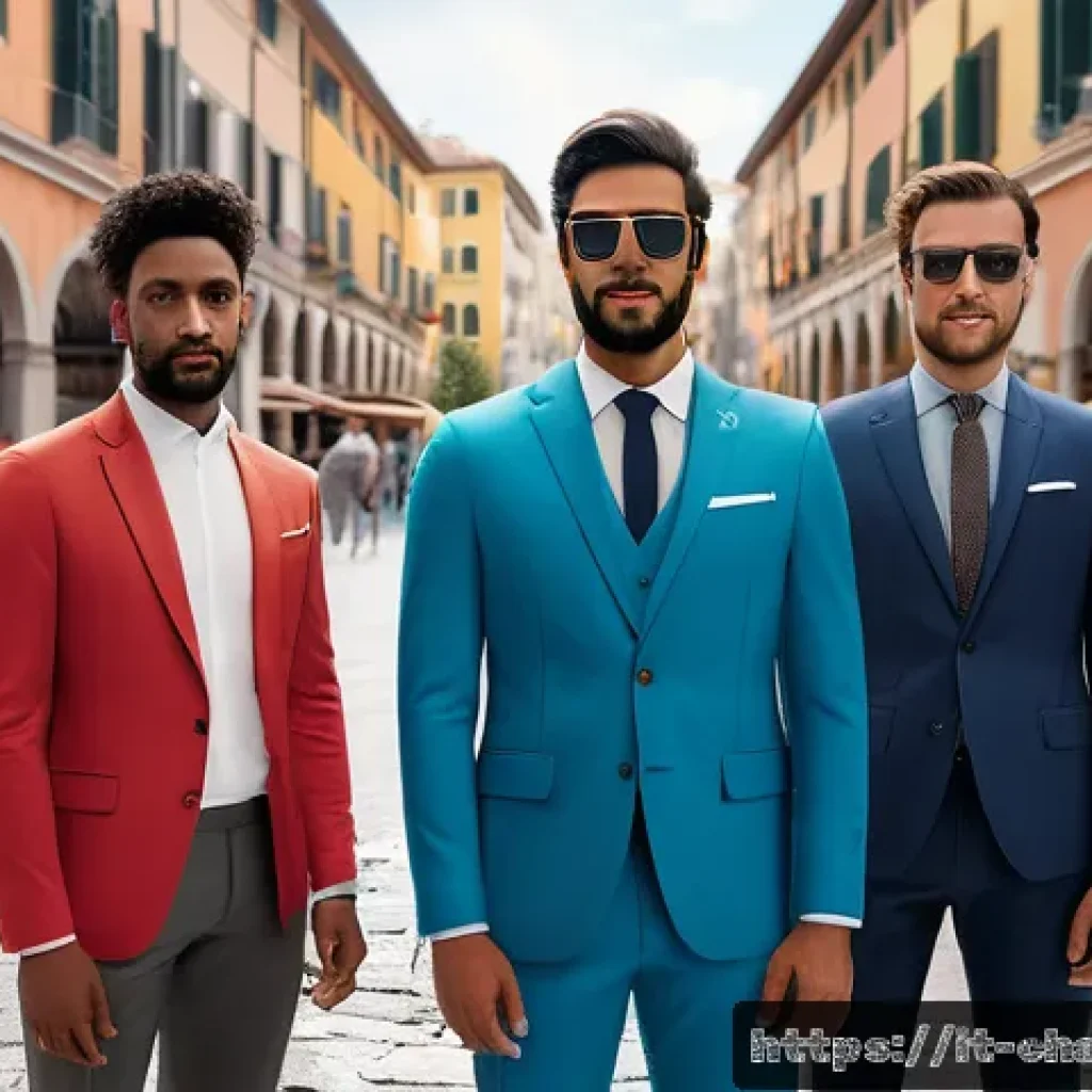 캐릭터 디자인의 글로벌 학문적 연구 사례와 관련된 연구 동향 - A diverse group of character designs visualized through augmented reality in a modern Italian urban ...