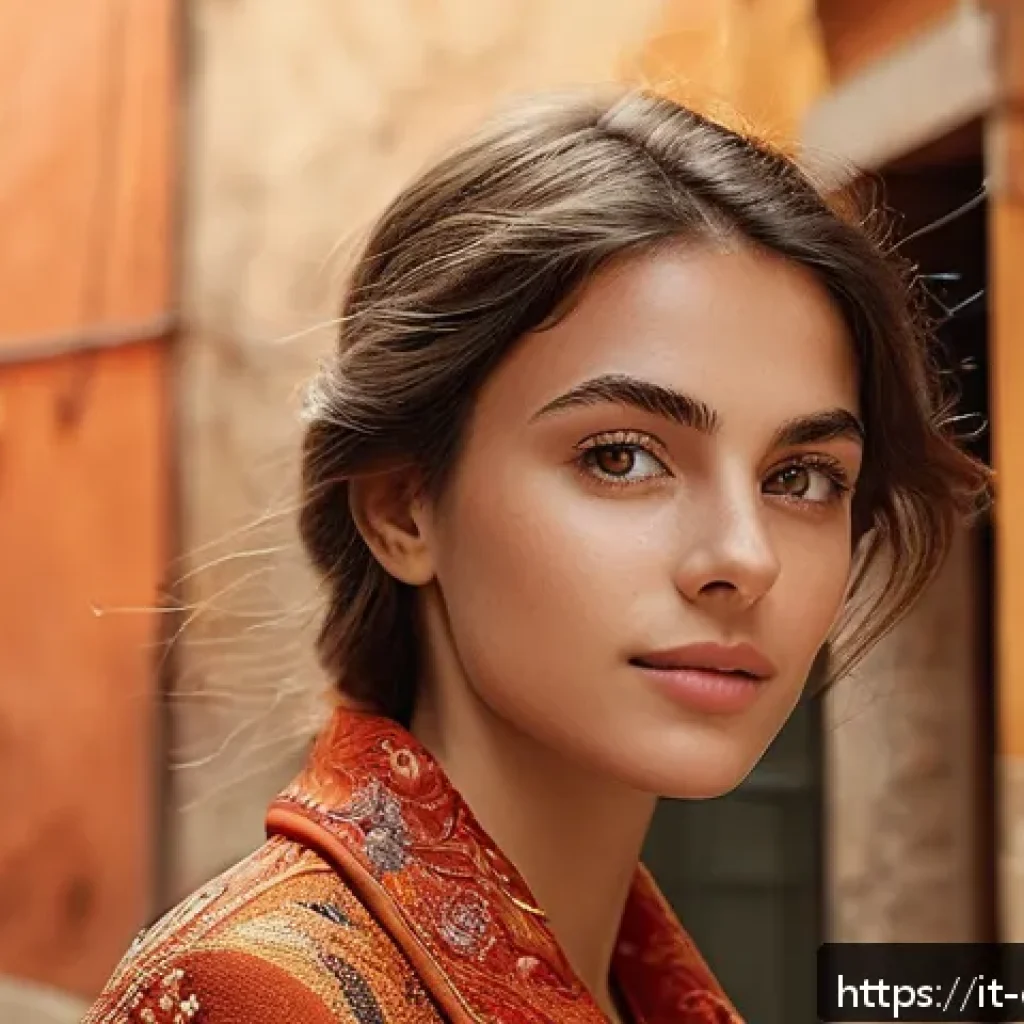 캐릭터 디자인의 강력한 감정 표현법 - A close-up portrait of a young Italian woman with subtle microexpressions: a slight eyebrow contract...