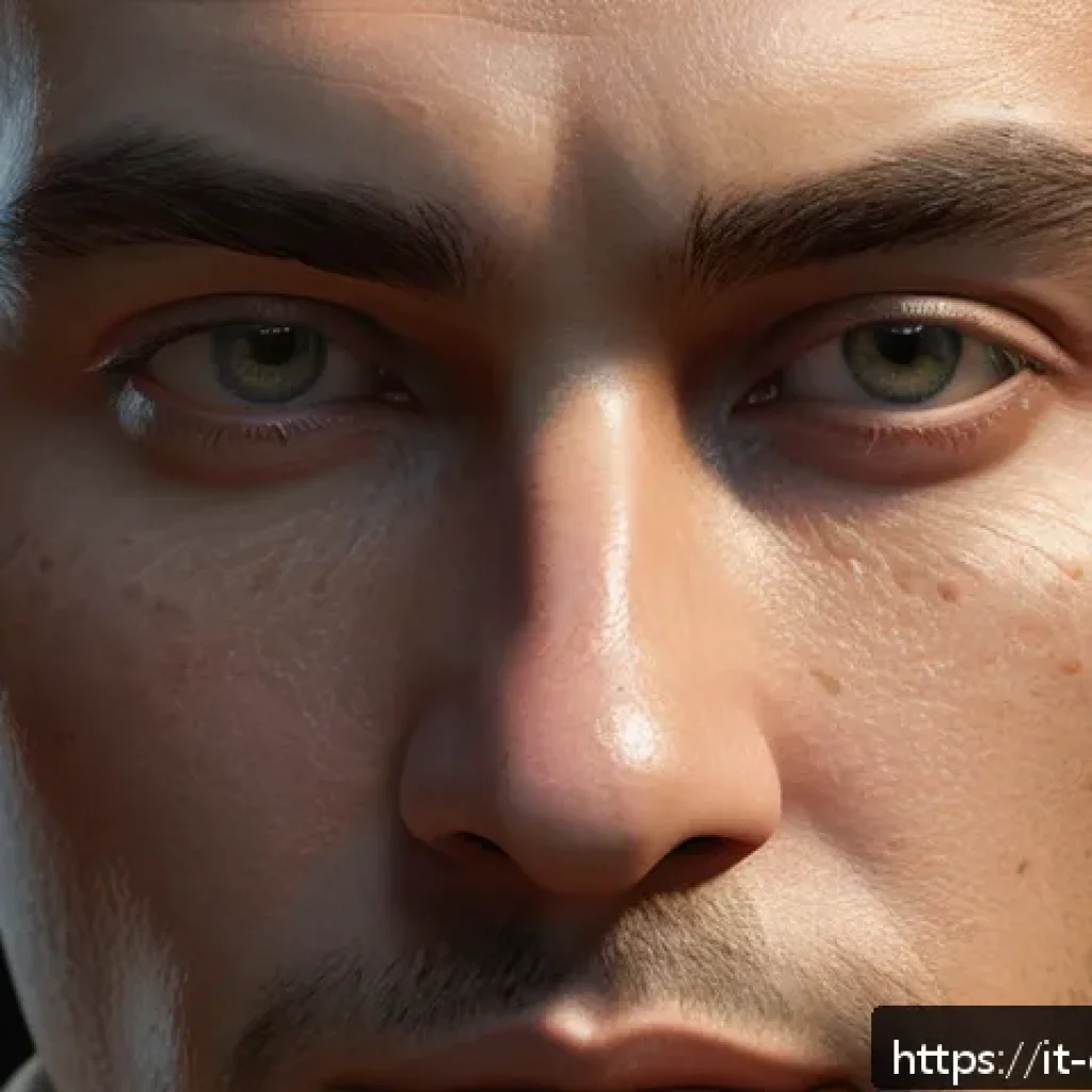 캐릭터 디자인의 글로벌 트렌드 - A highly detailed digital character portrait showcasing realistic Physically Based Rendering (PBR) t...