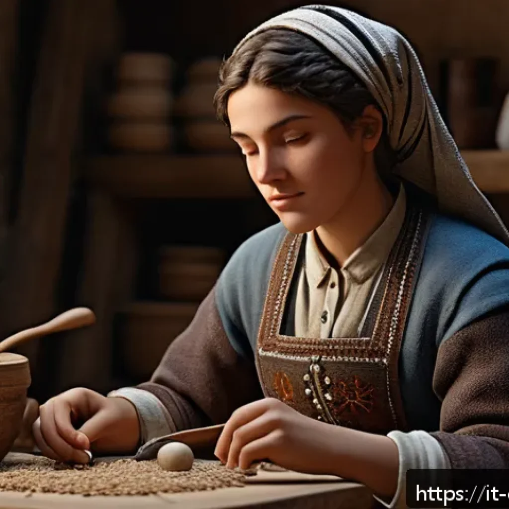 캐릭터 디자인 업계의 주요 기술적 도전 - A highly detailed 3D character model of a young Italian female artisan in traditional regional cloth...