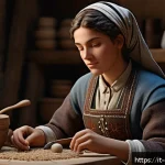 캐릭터 디자인 업계의 주요 기술적 도전 - A highly detailed 3D character model of a young Italian female artisan in traditional regional cloth...