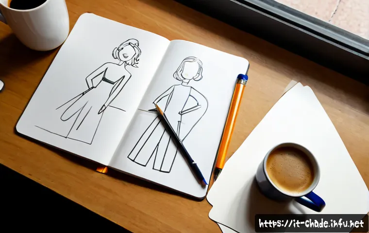 캐릭터 디자인 프로세스 상세 가이드 - Photorealistic overhead view of an Italian character designer’s tidy studio desk in Milan, showing a...