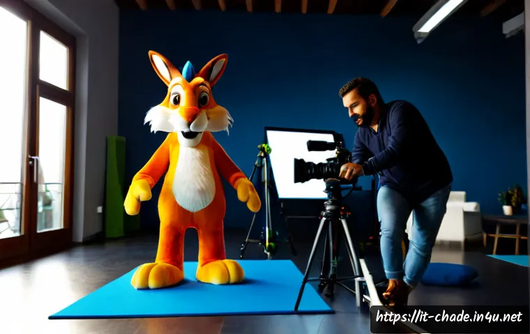 캐릭터 디자인과 영상 콘텐츠의 융합 - Photorealistic creative studio in Milan, Italian character designer reviewing a colorful original ma...
